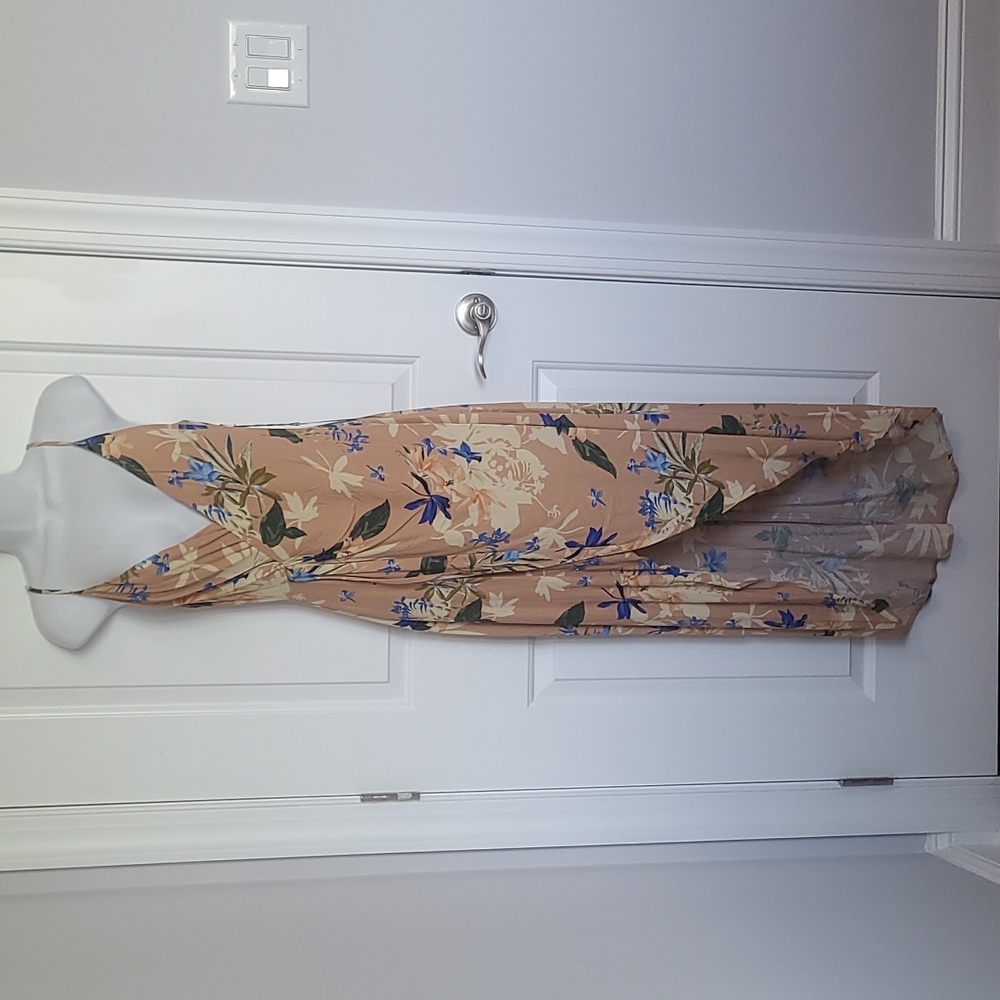 ASTR Tan Floral High Low Dress